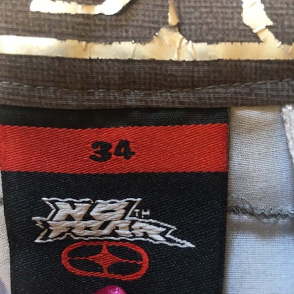 No Fear brown Mens shorts button and zip Size 34 - Picture 5 of 9